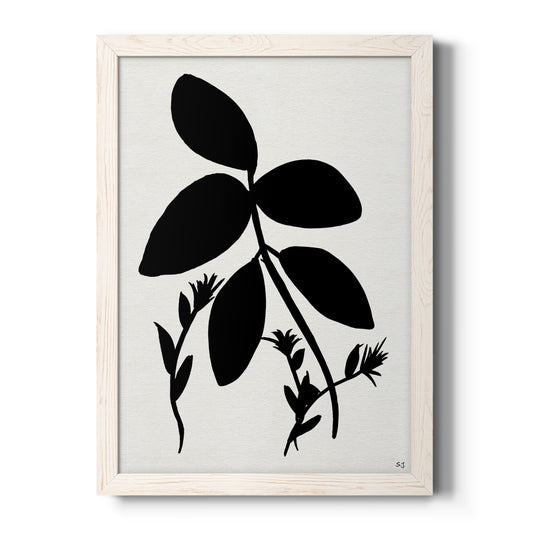 Silhouette Garden II - Barnwood Framed Canvas Print