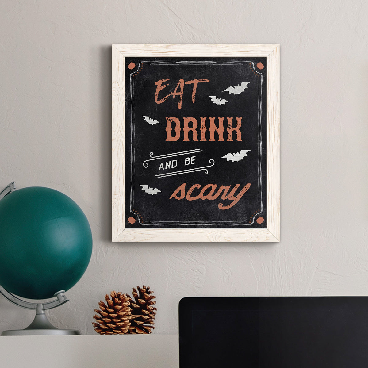 Be Scary - Barnwood Framed Canvas Print