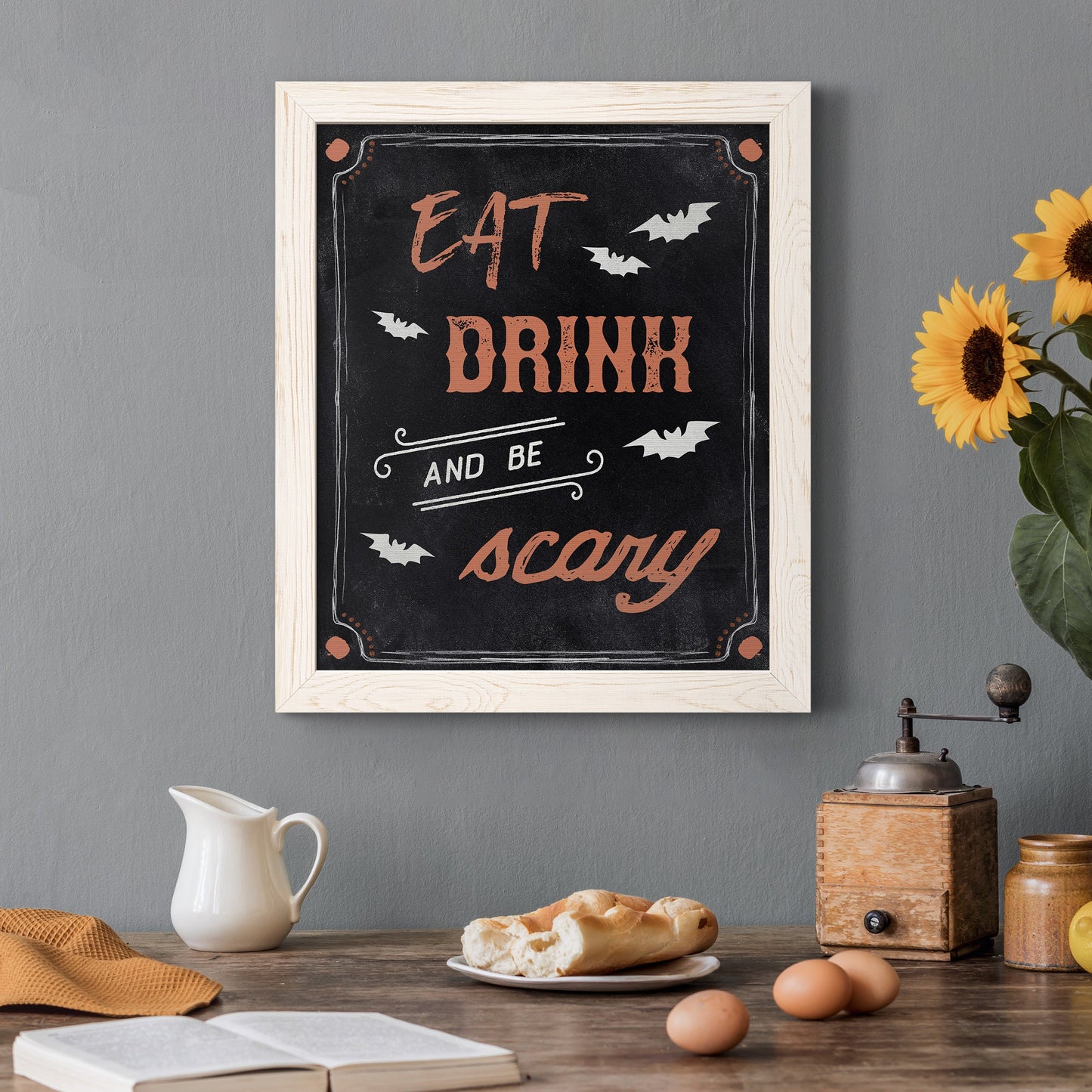 Be Scary - Barnwood Framed Canvas Print