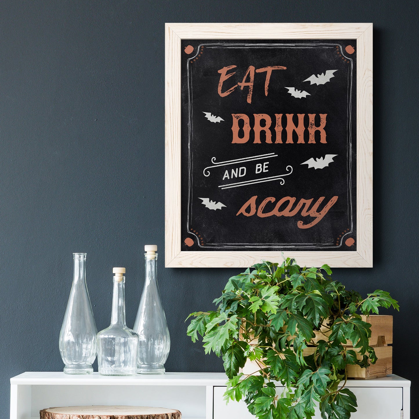 Be Scary - Barnwood Framed Canvas Print