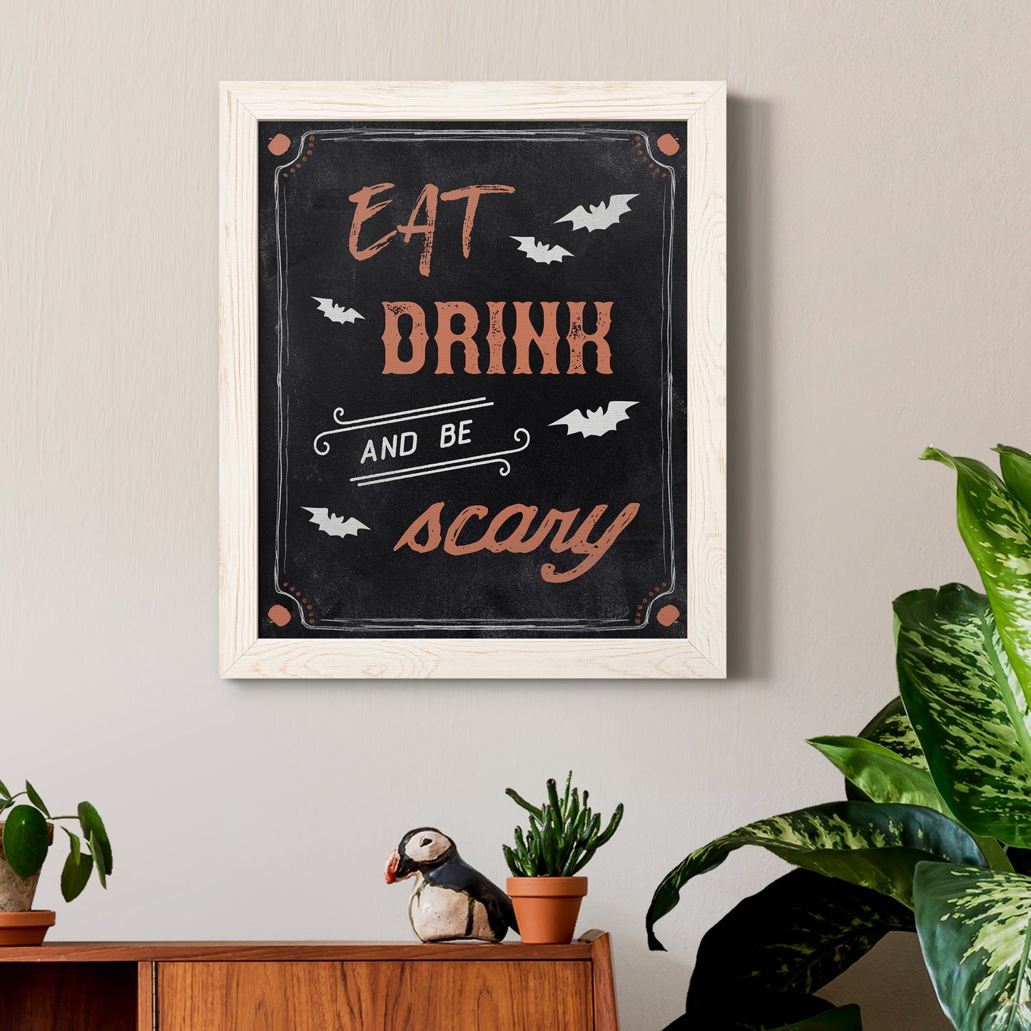 Be Scary - Barnwood Framed Canvas Print