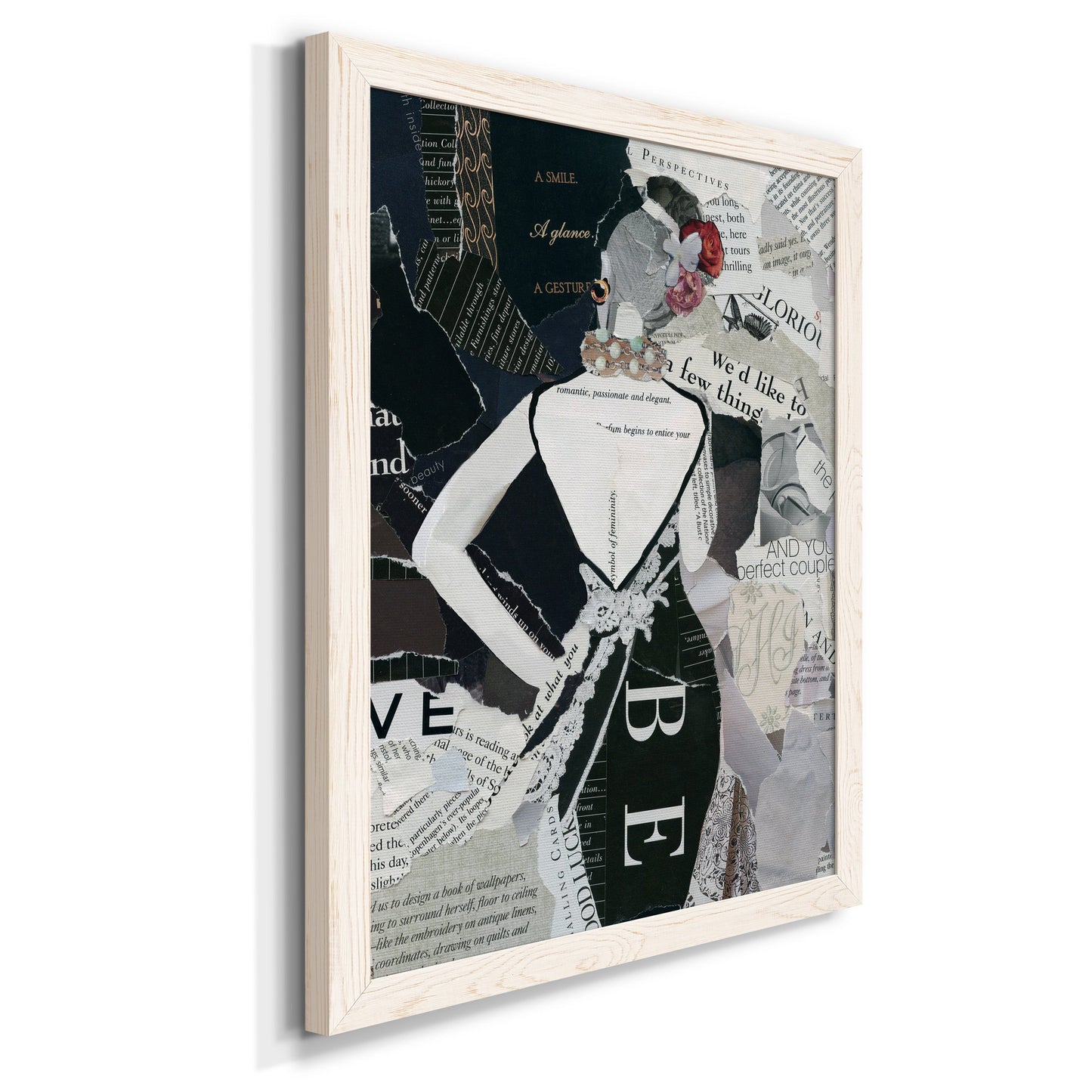 Fashion Mosaic II - Barnwood Framed Canvas Print