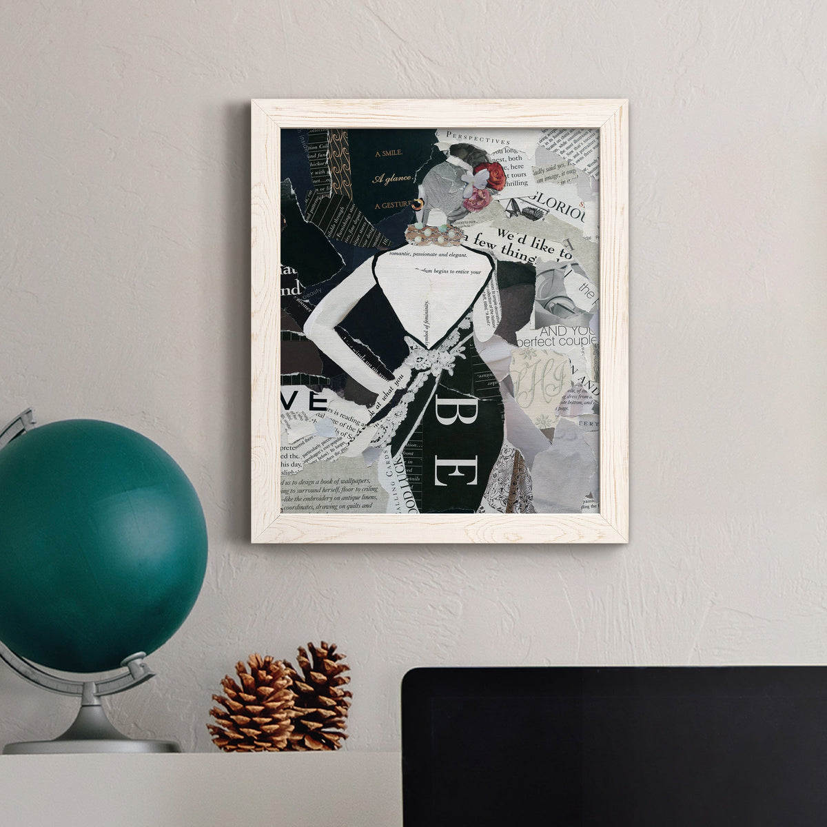 Fashion Mosaic II - Barnwood Framed Canvas Print