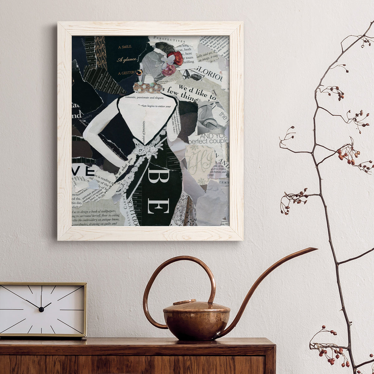 Fashion Mosaic II - Barnwood Framed Canvas Print