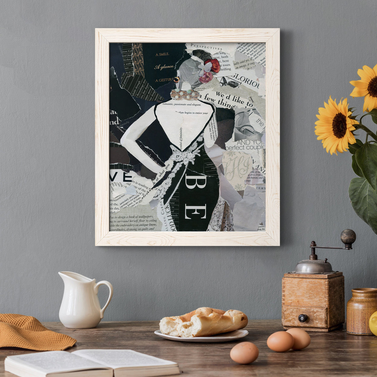 Fashion Mosaic II - Barnwood Framed Canvas Print