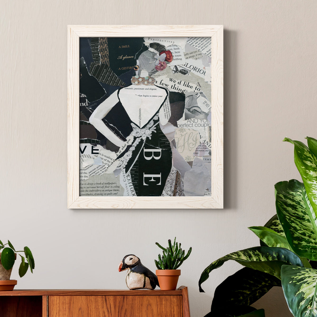 Fashion Mosaic II - Barnwood Framed Canvas Print