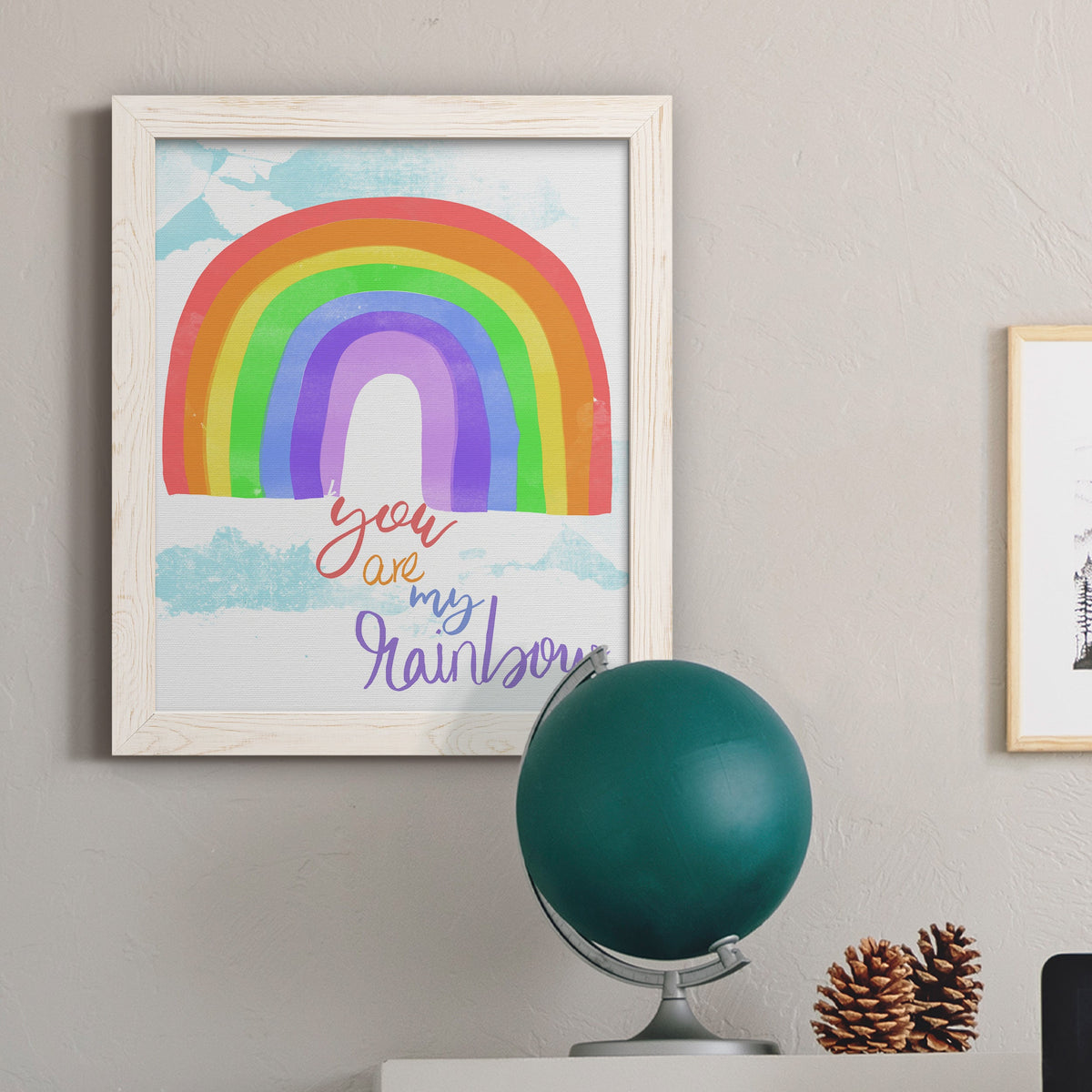 You Are My Rainbow - Barnwood Framed Canvas Print