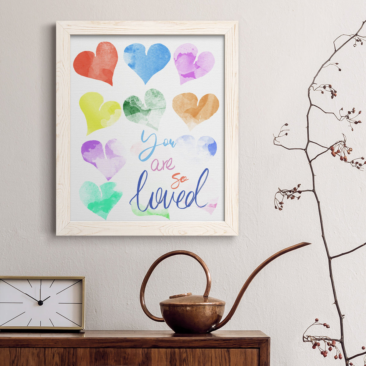 You Are So Loved - Barnwood Framed Canvas Print