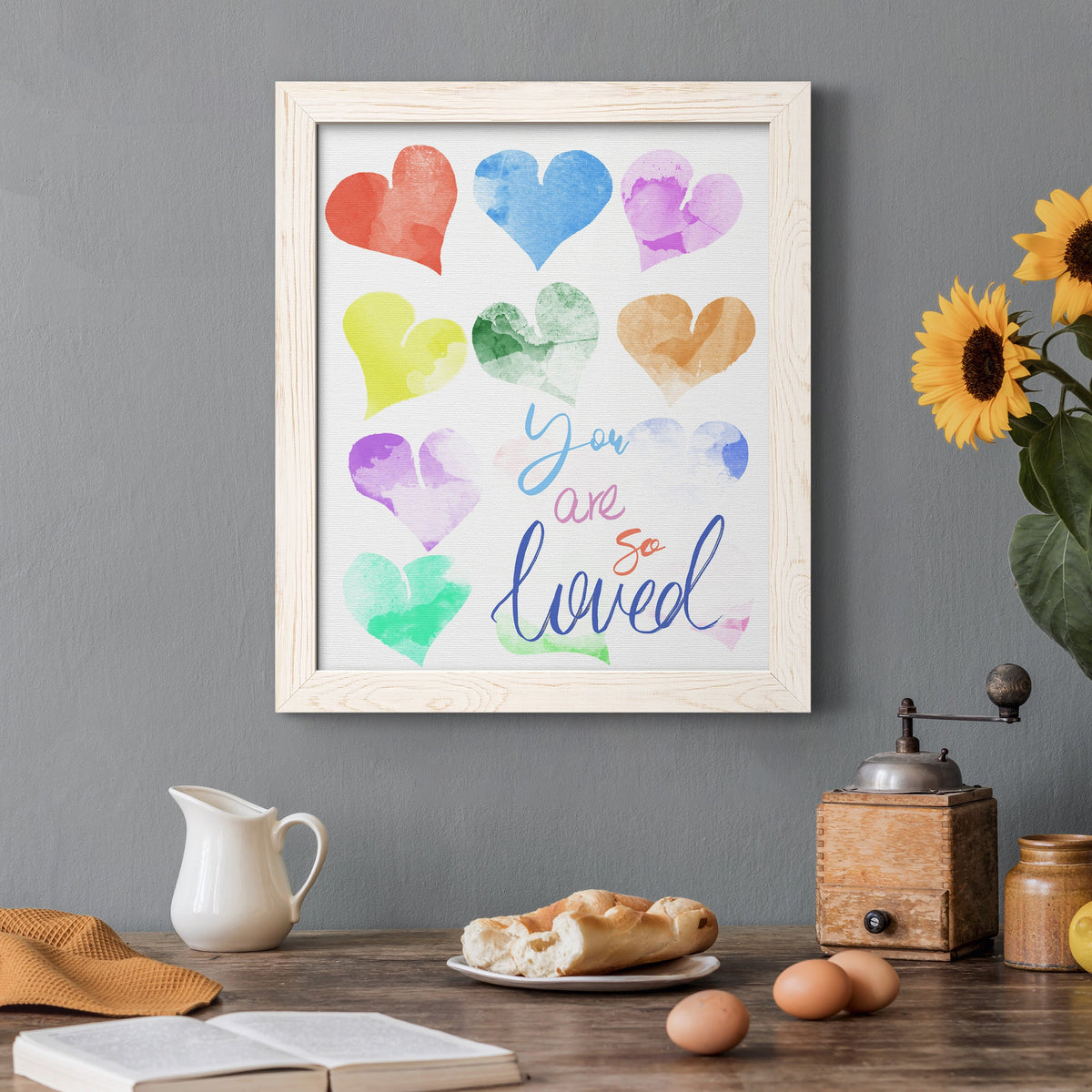 You Are So Loved - Barnwood Framed Canvas Print