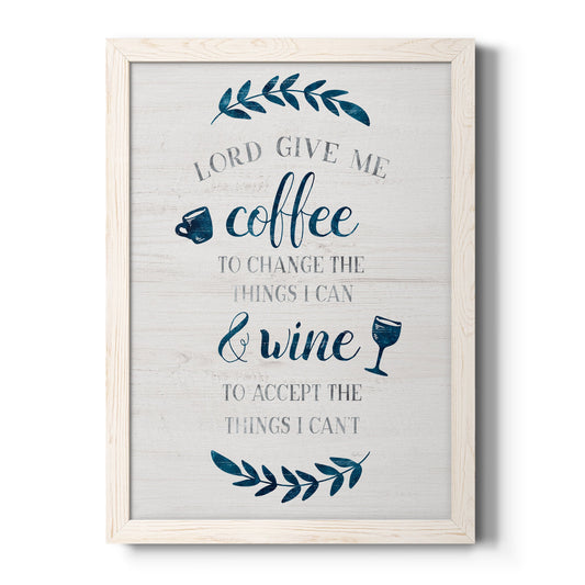 Coffee & Wine - Barnwood Framed Canvas Print