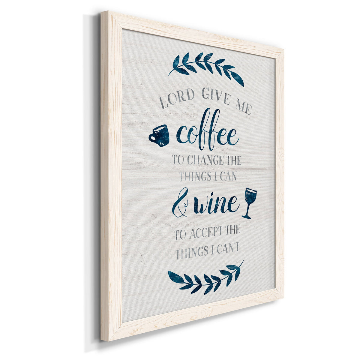 Coffee & Wine - Barnwood Framed Canvas Print