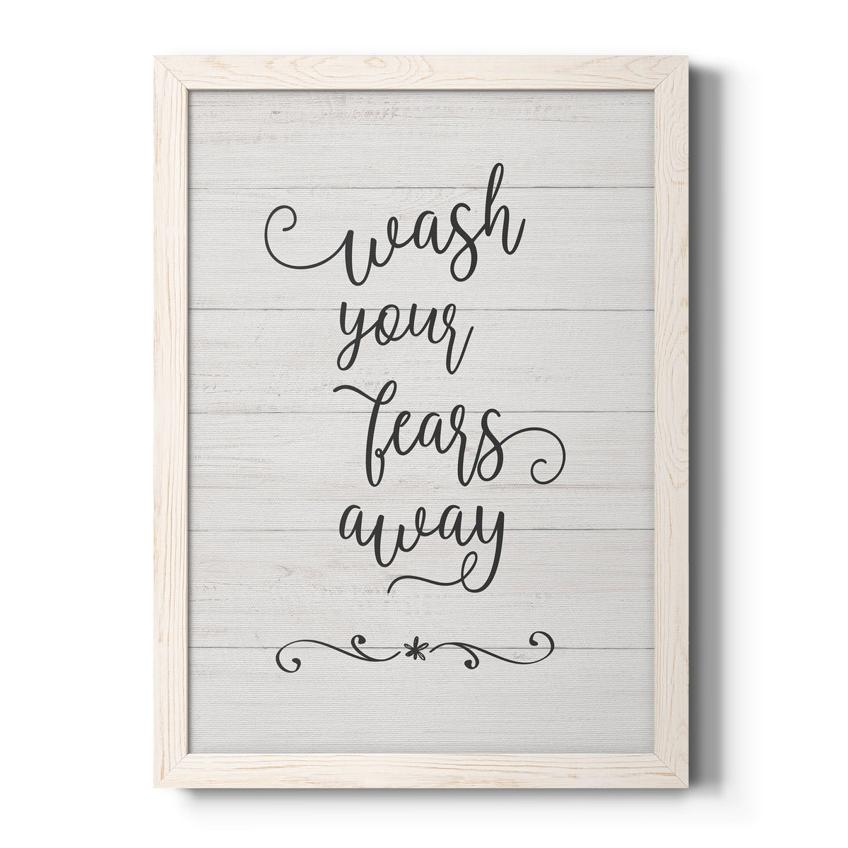Wash Fears - Barnwood Framed Canvas Print