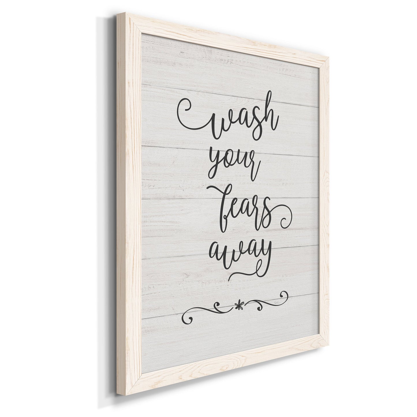 Wash Fears - Barnwood Framed Canvas Print