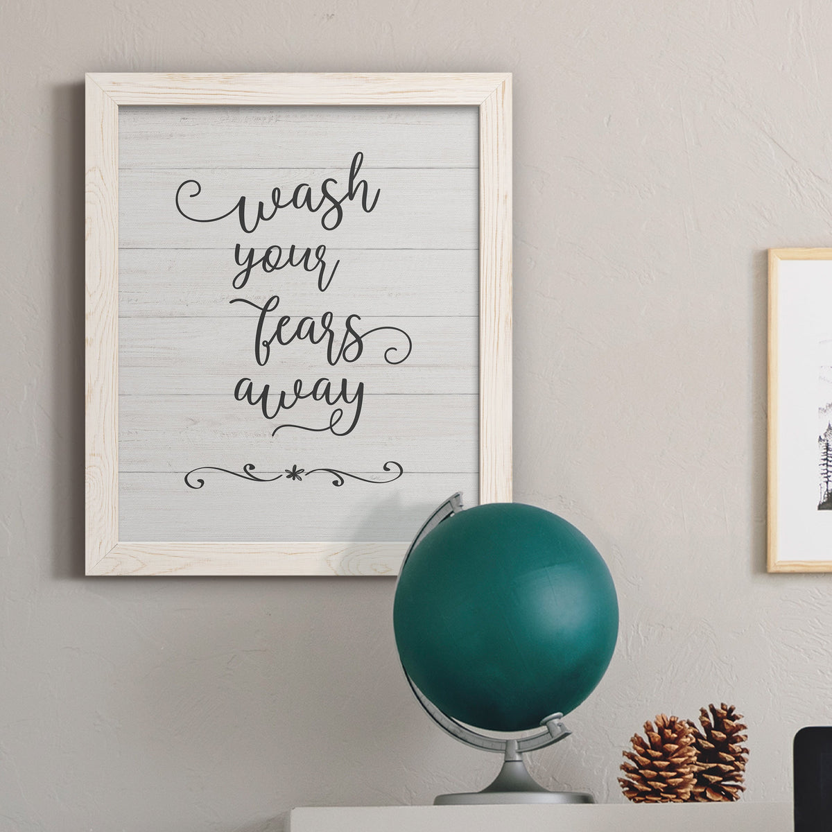 Wash Fears - Barnwood Framed Canvas Print