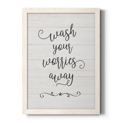 Wash Worries - Barnwood Framed Canvas Print