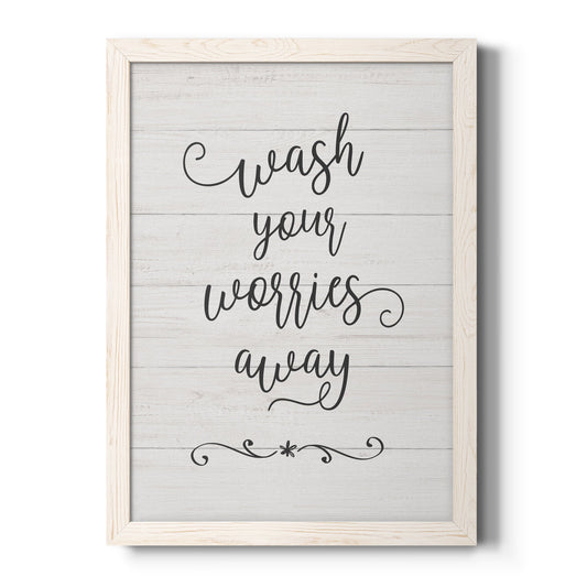 Wash Worries - Barnwood Framed Canvas Print