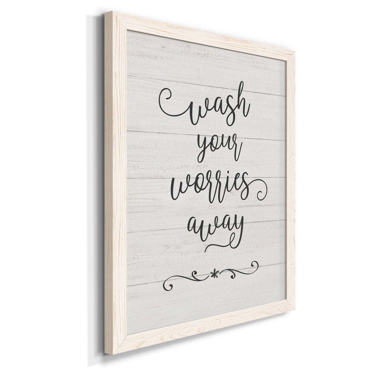 Wash Worries - Barnwood Framed Canvas Print