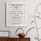 Stay Safe Rules - Barnwood Framed Canvas Print