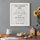 Stay Safe Rules - Barnwood Framed Canvas Print