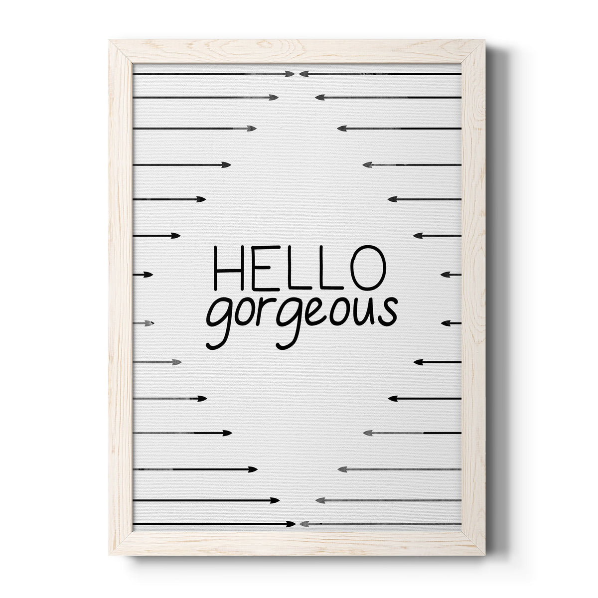 Hello Gorgeous - Barnwood Framed Canvas Print