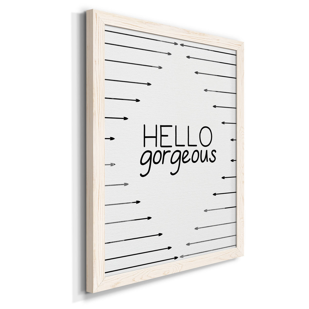 Hello Gorgeous - Barnwood Framed Canvas Print