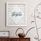 Hello Gorgeous - Barnwood Framed Canvas Print