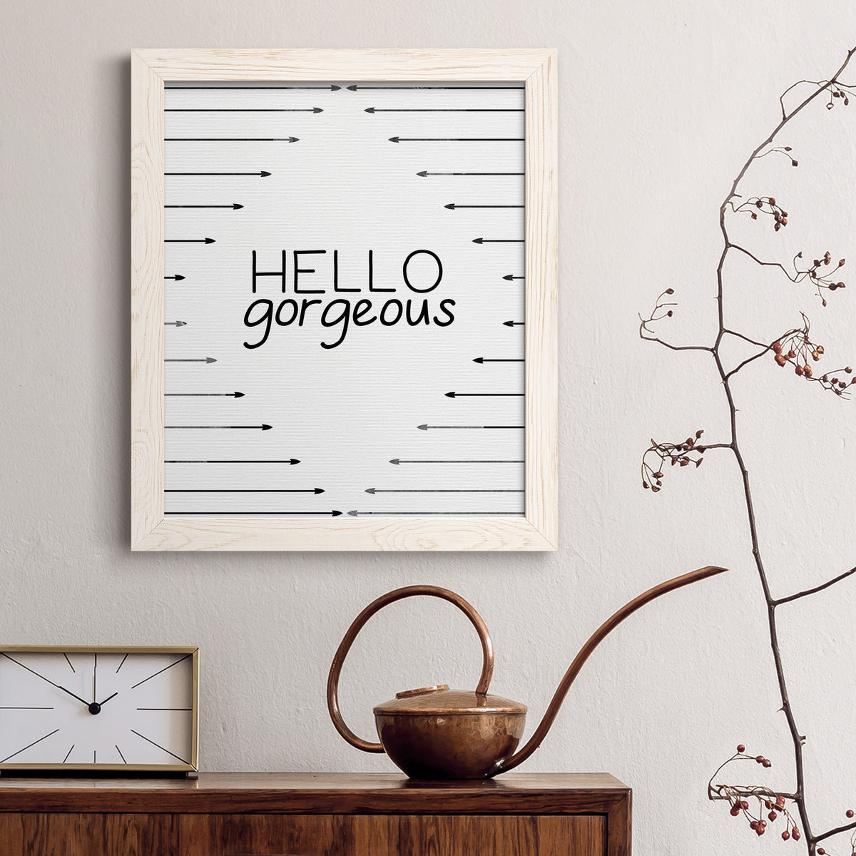 Hello Gorgeous - Barnwood Framed Canvas Print
