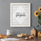 Hello Gorgeous - Barnwood Framed Canvas Print