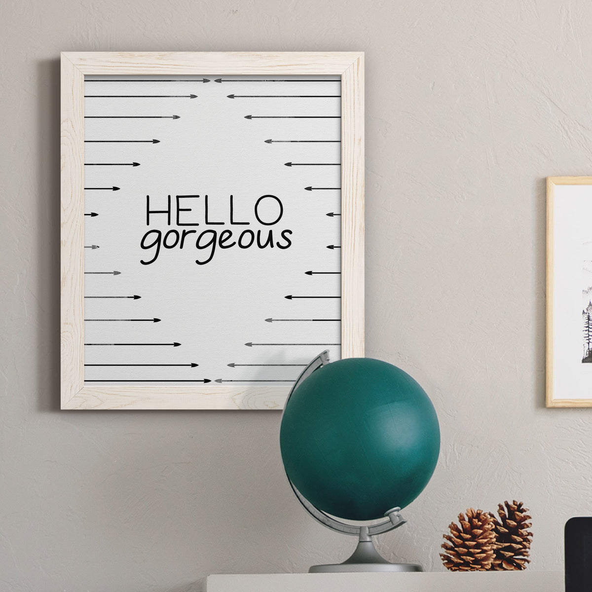 Hello Gorgeous - Barnwood Framed Canvas Print