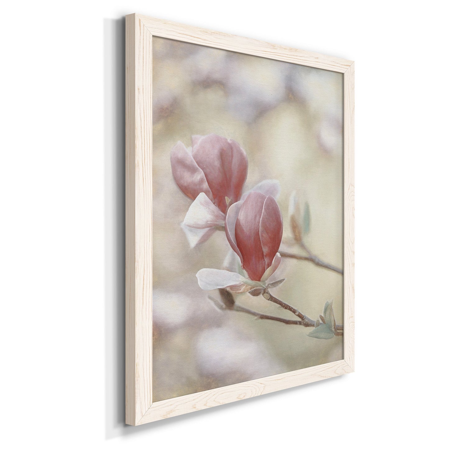 Blooming Hearts - Barnwood Framed Canvas Print
