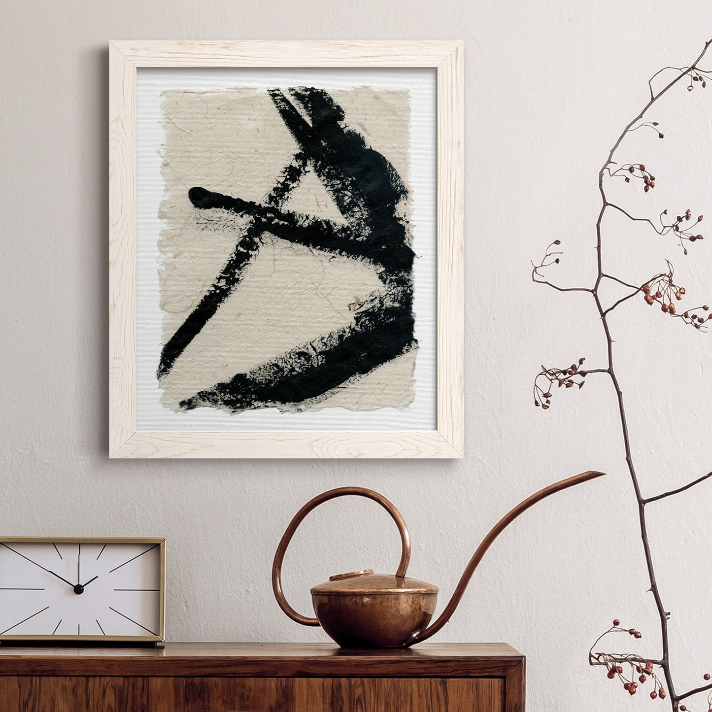 Lines Crossed I - Barnwood Framed Canvas Print