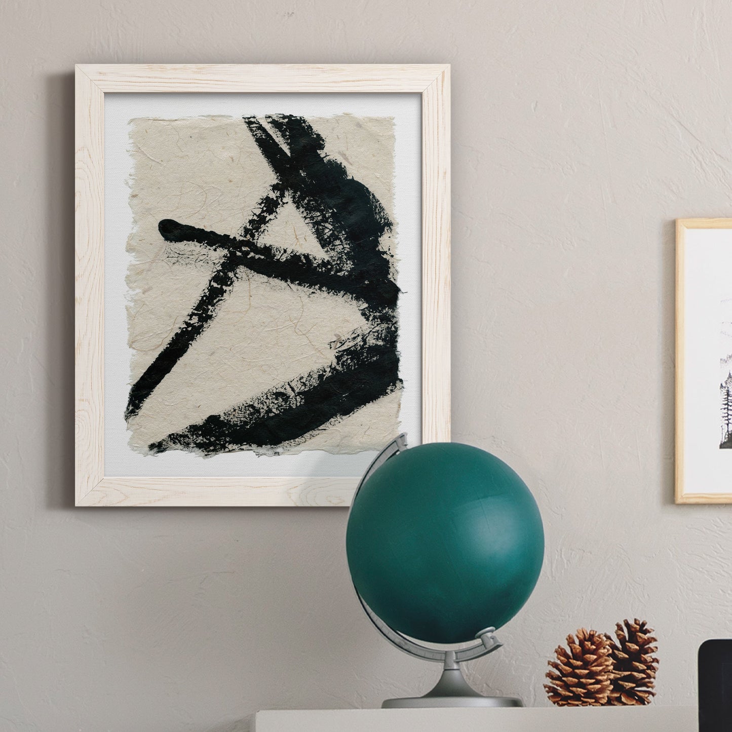 Lines Crossed I - Barnwood Framed Canvas Print