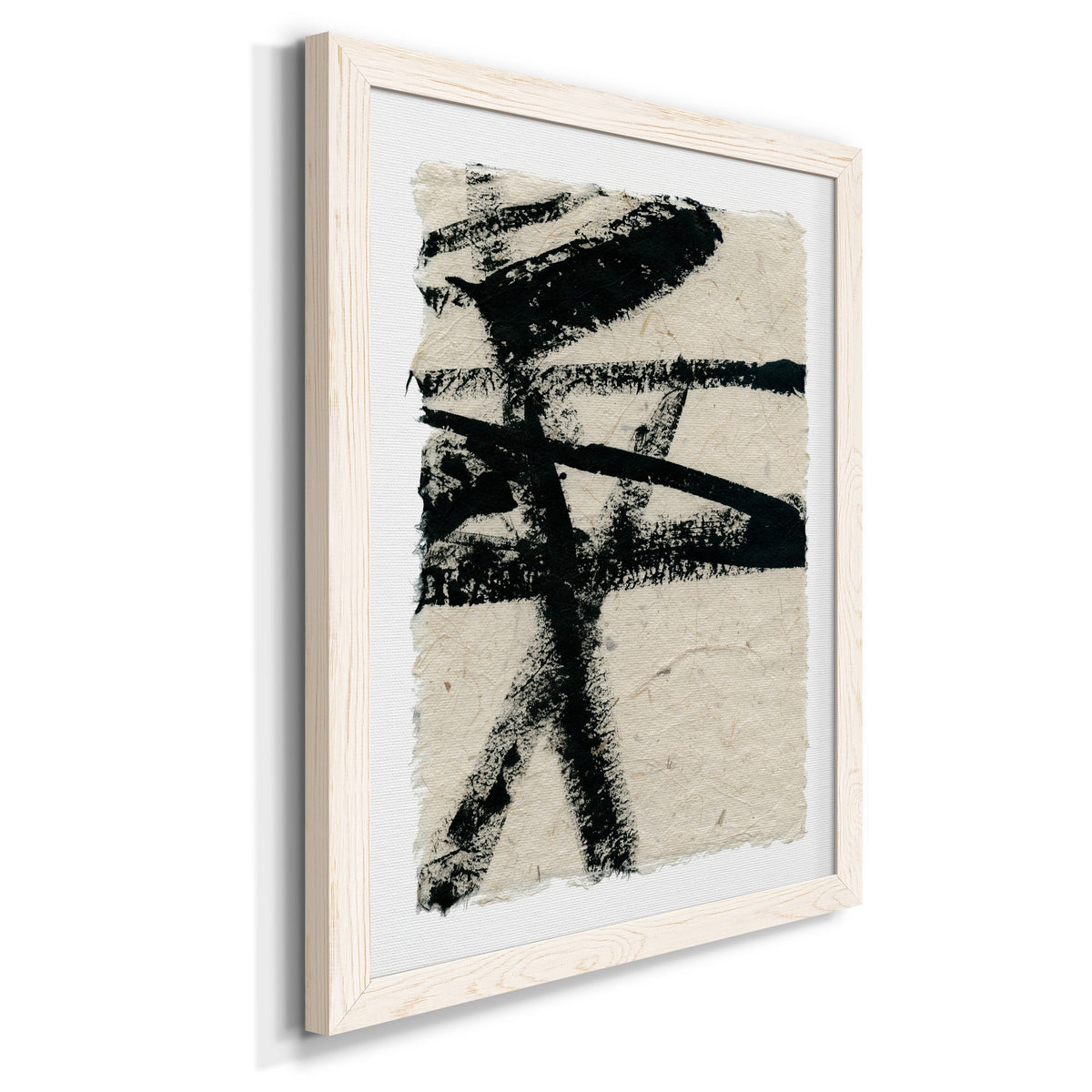 Lines Crossed III - Barnwood Framed Canvas Print