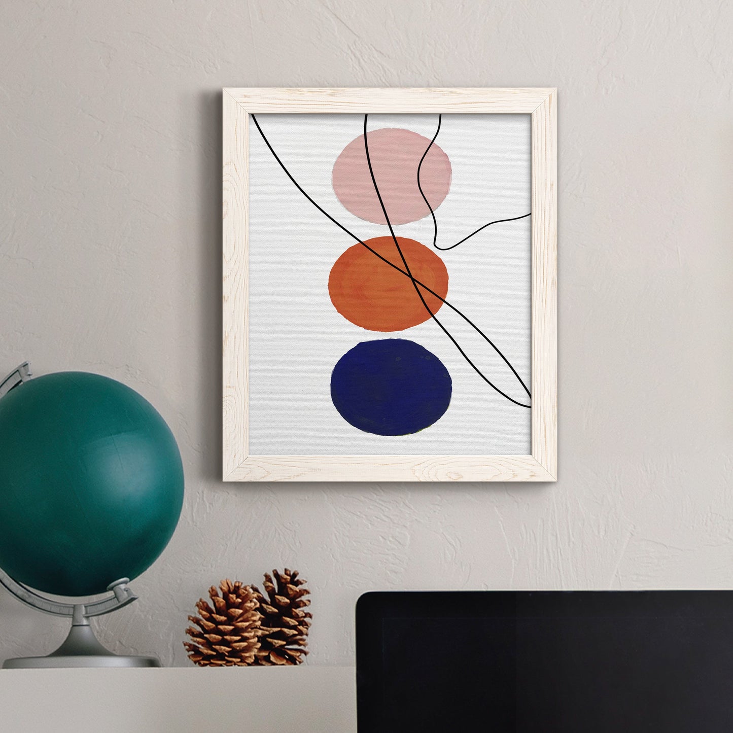 Millenium Geo Abstract - Barnwood Framed Canvas Print