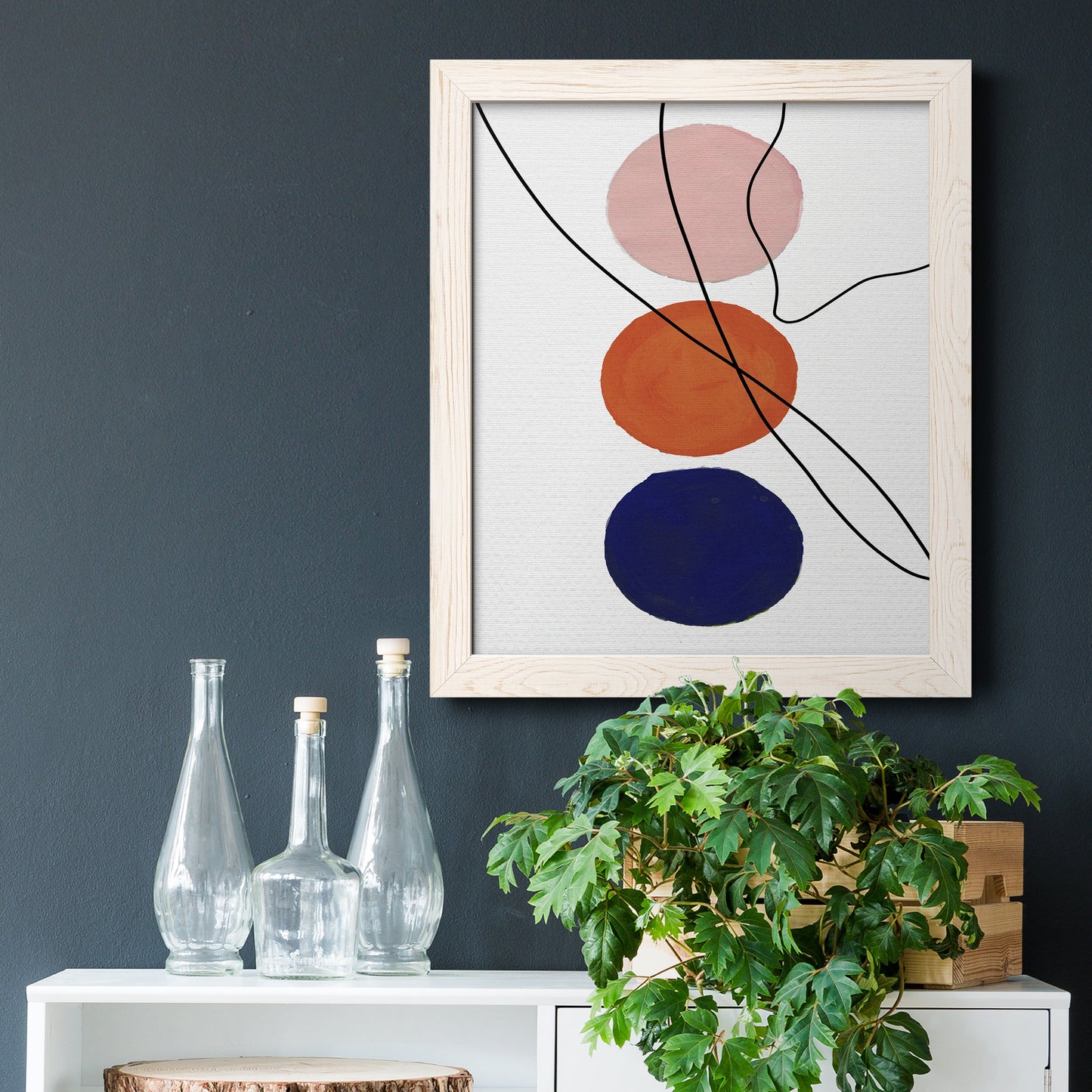 Millenium Geo Abstract - Barnwood Framed Canvas Print