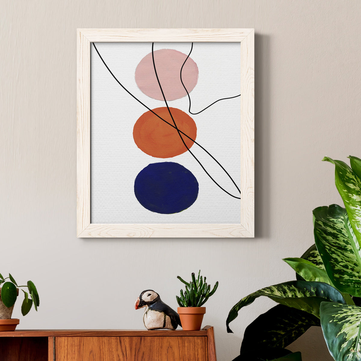 Millenium Geo Abstract - Barnwood Framed Canvas Print