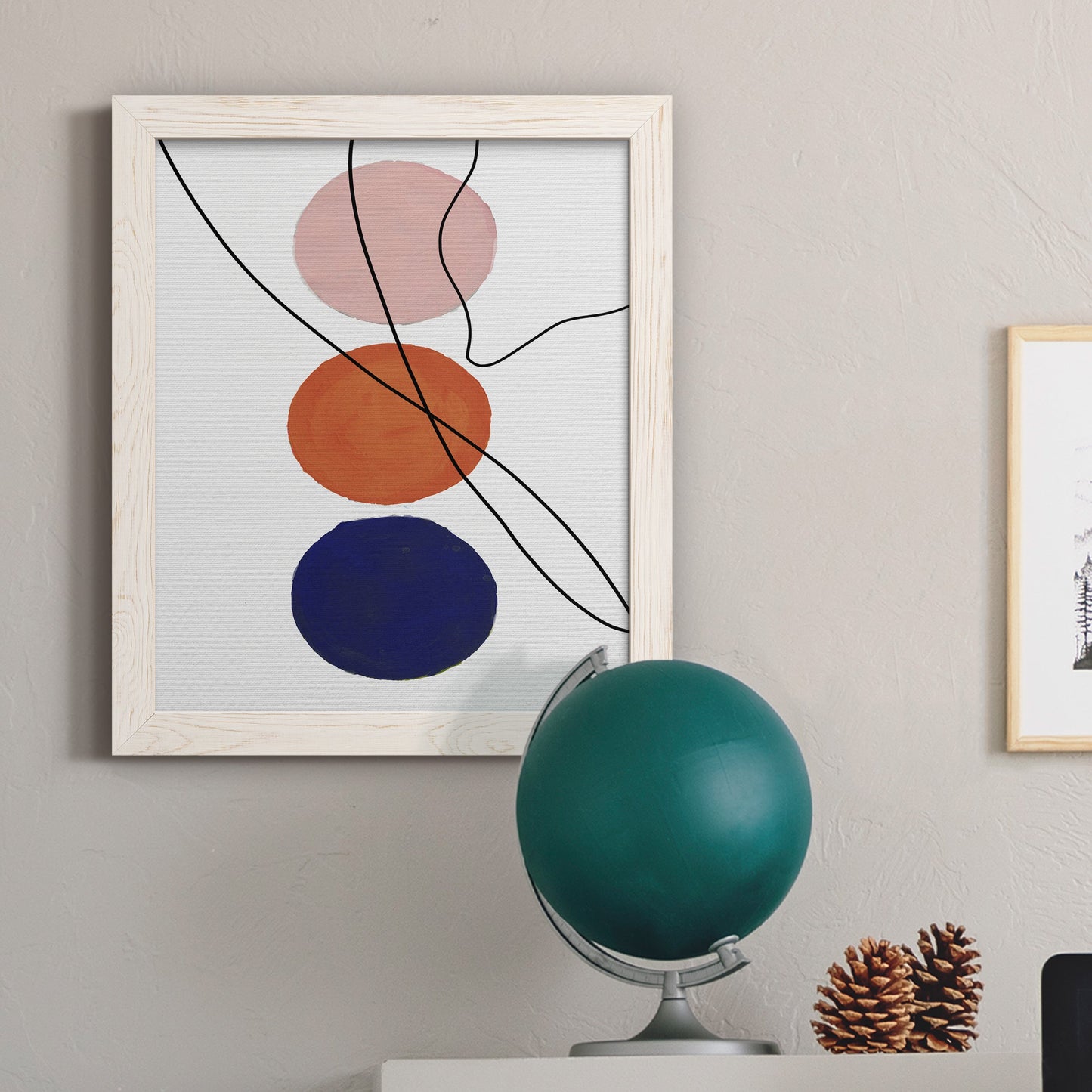 Millenium Geo Abstract - Barnwood Framed Canvas Print