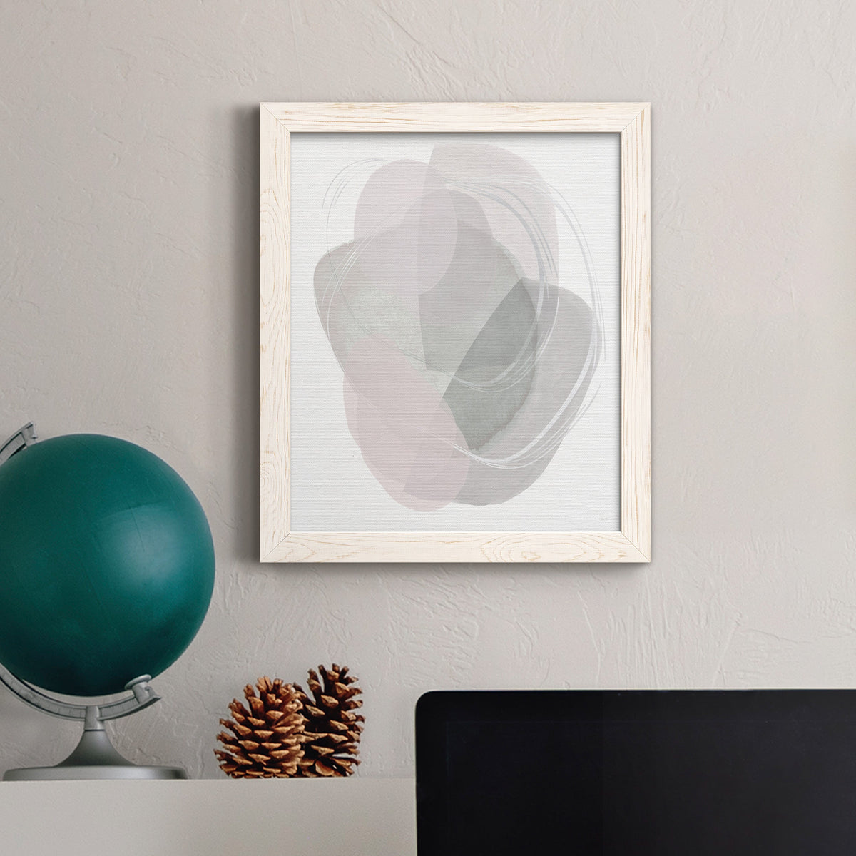 River Jewels II - Barnwood Framed Canvas Print