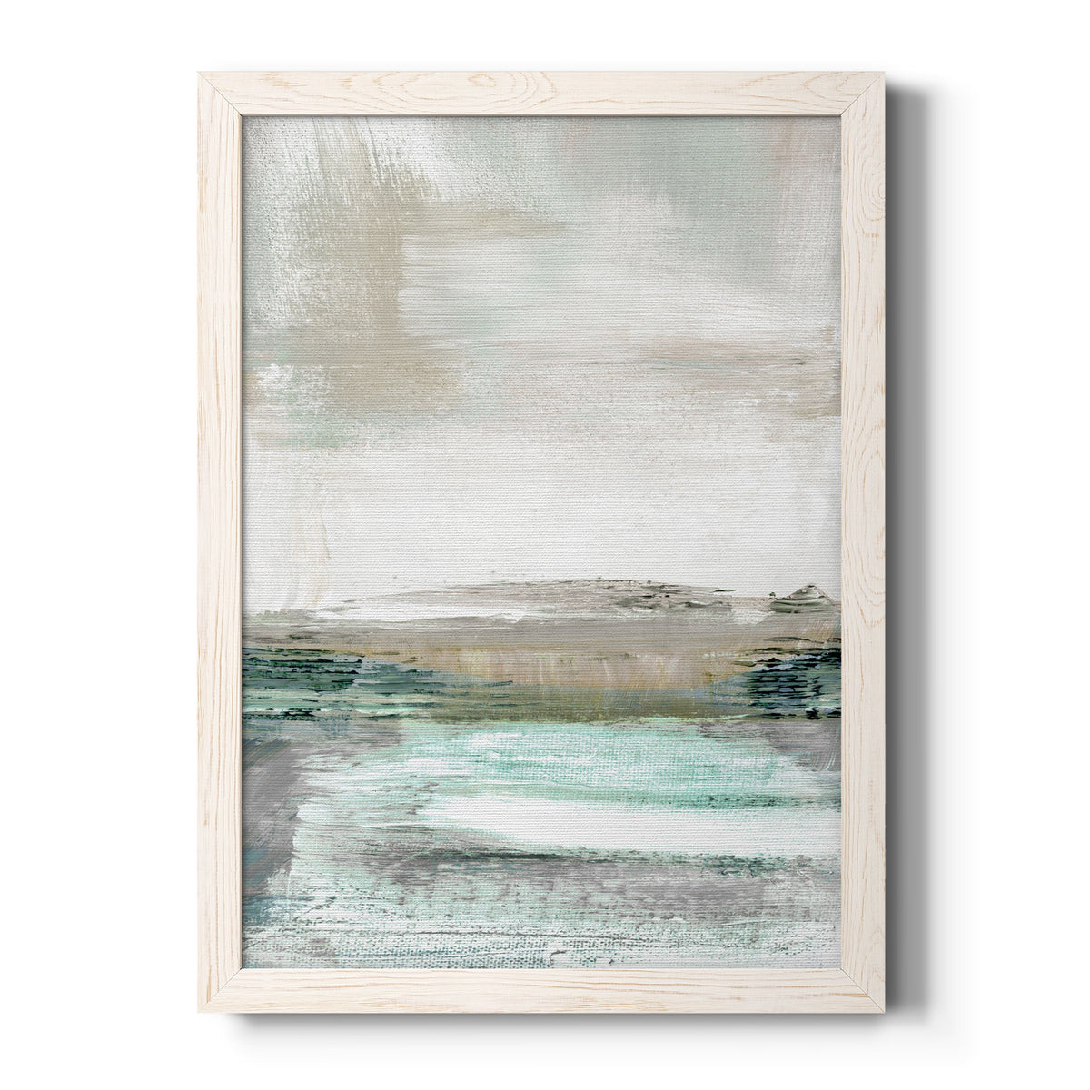 Summer Teal I - Barnwood Framed Canvas Print