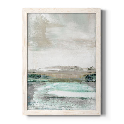 Summer Teal I - Barnwood Framed Canvas Print