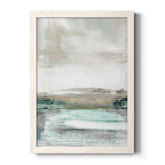 Summer Teal I - Barnwood Framed Canvas Print