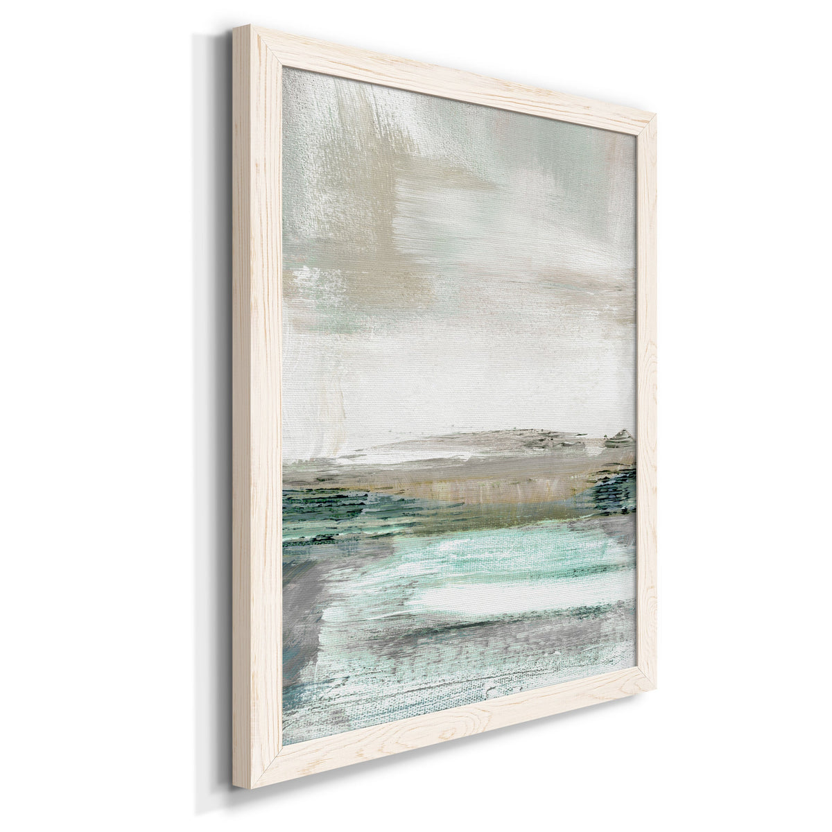 Summer Teal I - Barnwood Framed Canvas Print