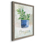 Potted Oregano - Barnwood Framed Canvas Print