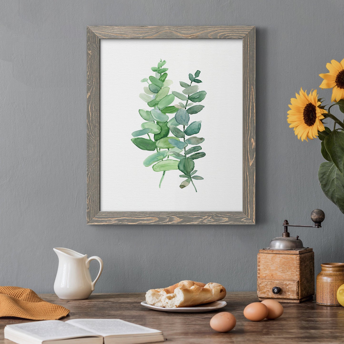 Eucalyptus II - Barnwood Framed Canvas Print