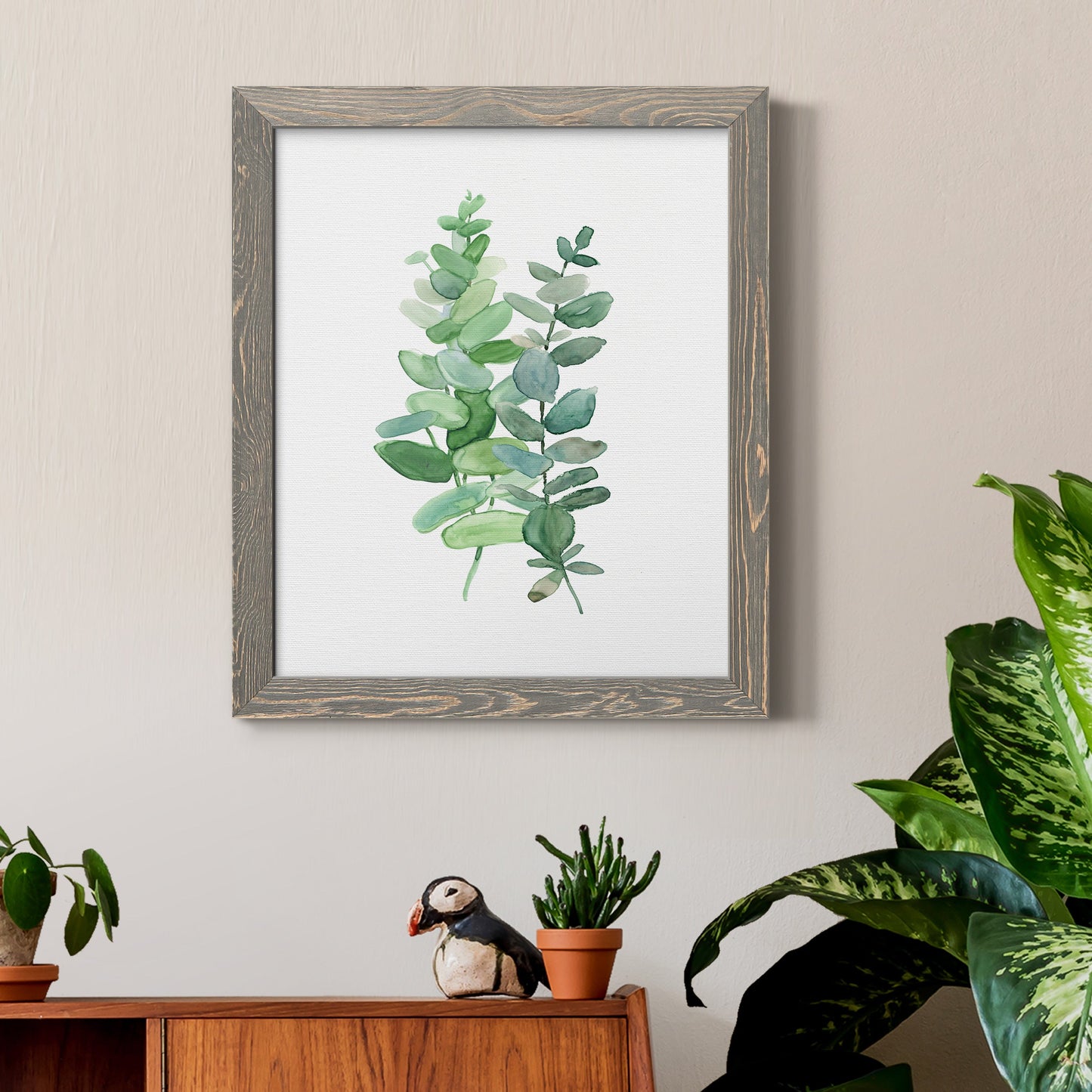 Eucalyptus II - Barnwood Framed Canvas Print