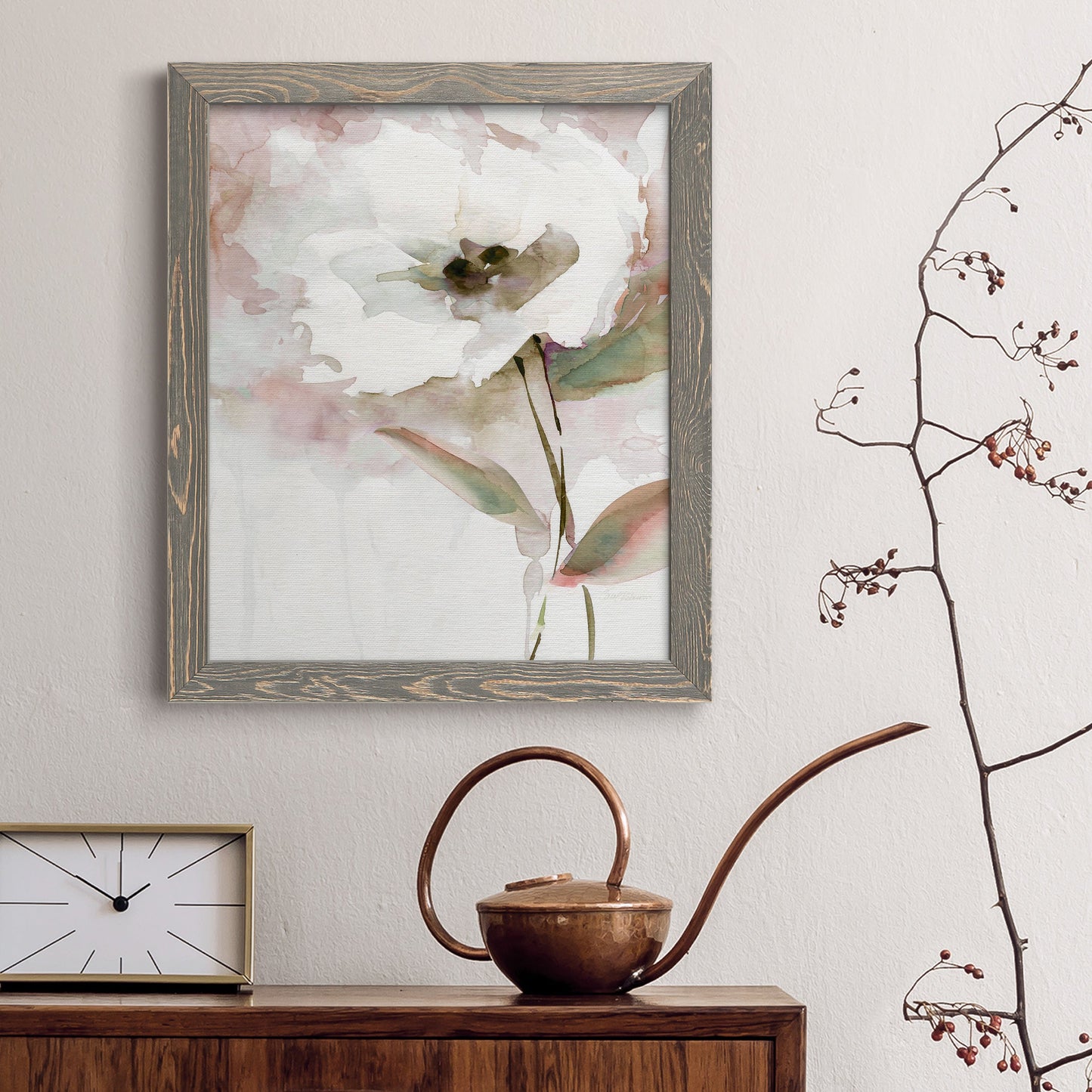 Summer Bloom II - Barnwood Framed Canvas Print