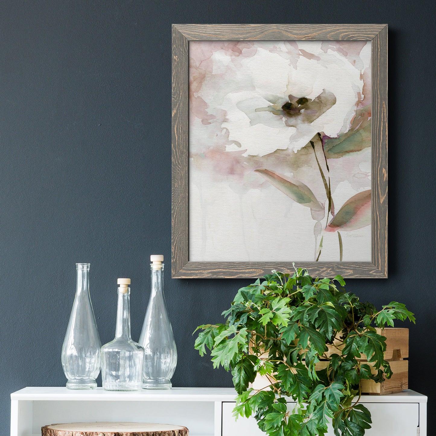 Summer Bloom II - Barnwood Framed Canvas Print