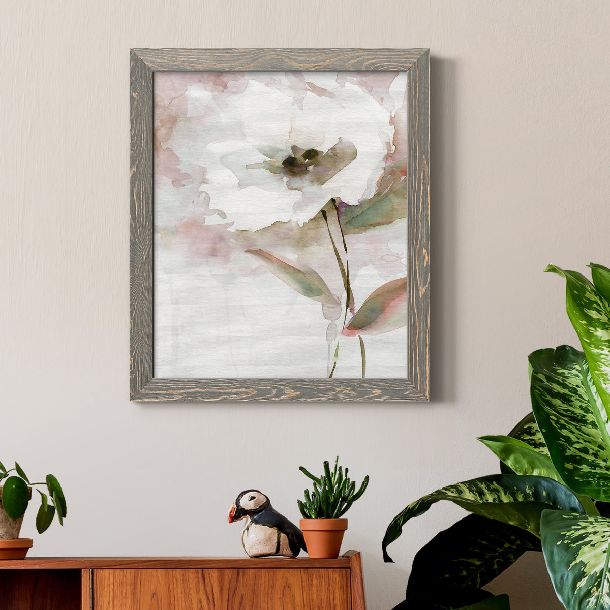 Summer Bloom II - Barnwood Framed Canvas Print