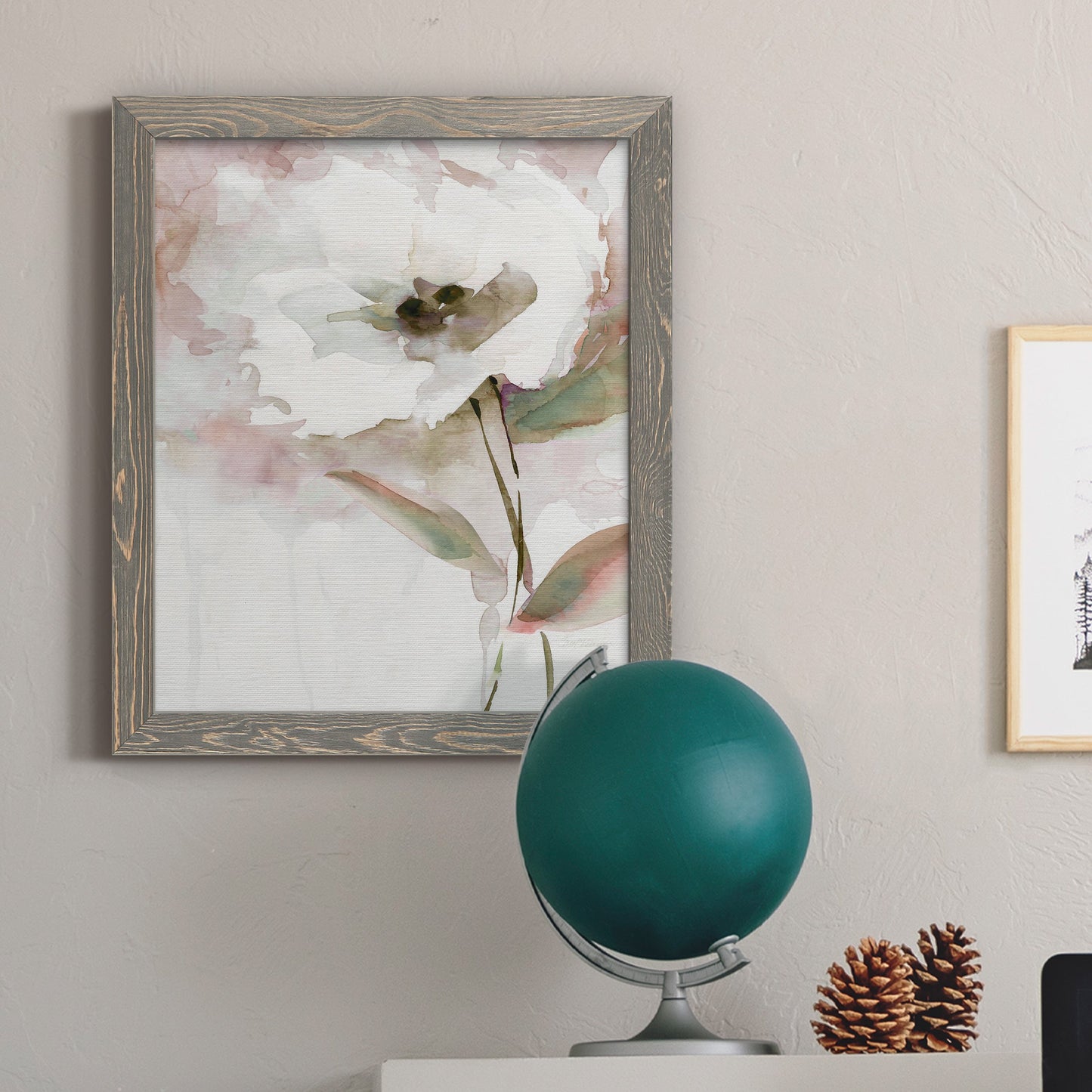 Summer Bloom II - Barnwood Framed Canvas Print