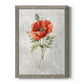 Linen Poppy - Barnwood Framed Canvas Print